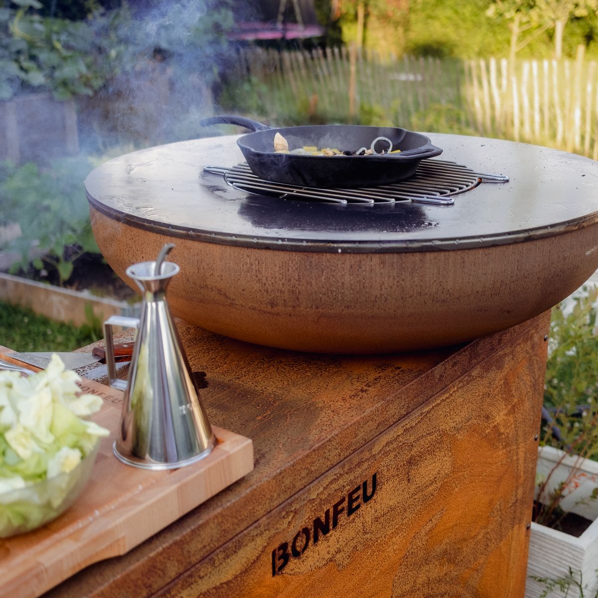 BonFeu BonBiza Island | Outdoor Firepit & Plancha Grill Station