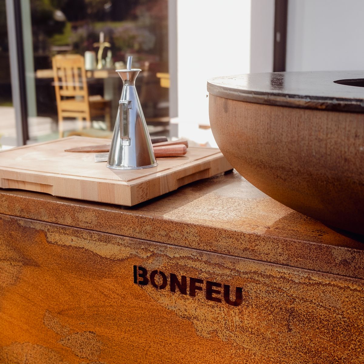 BonFeu BonBiza Island | Outdoor Firepit & Plancha Grill Station