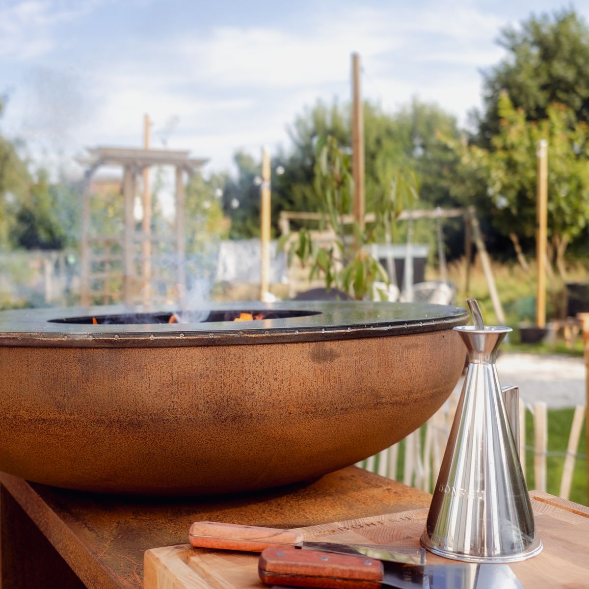 BonFeu BonBiza Island | Outdoor Firepit & Plancha Grill Station