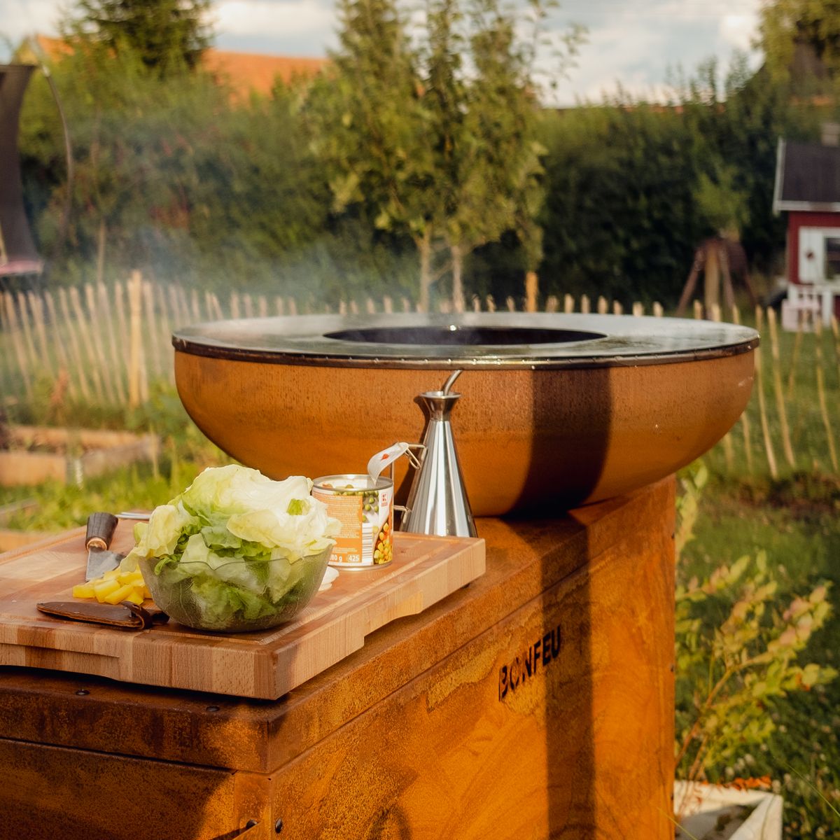 BonFeu BonBiza Island | Outdoor Firepit & Plancha Grill Station