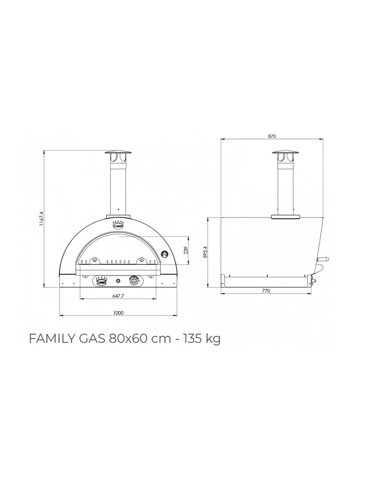 Clementi Original Pizza Oven | Dual Fuel | Starter Bundle