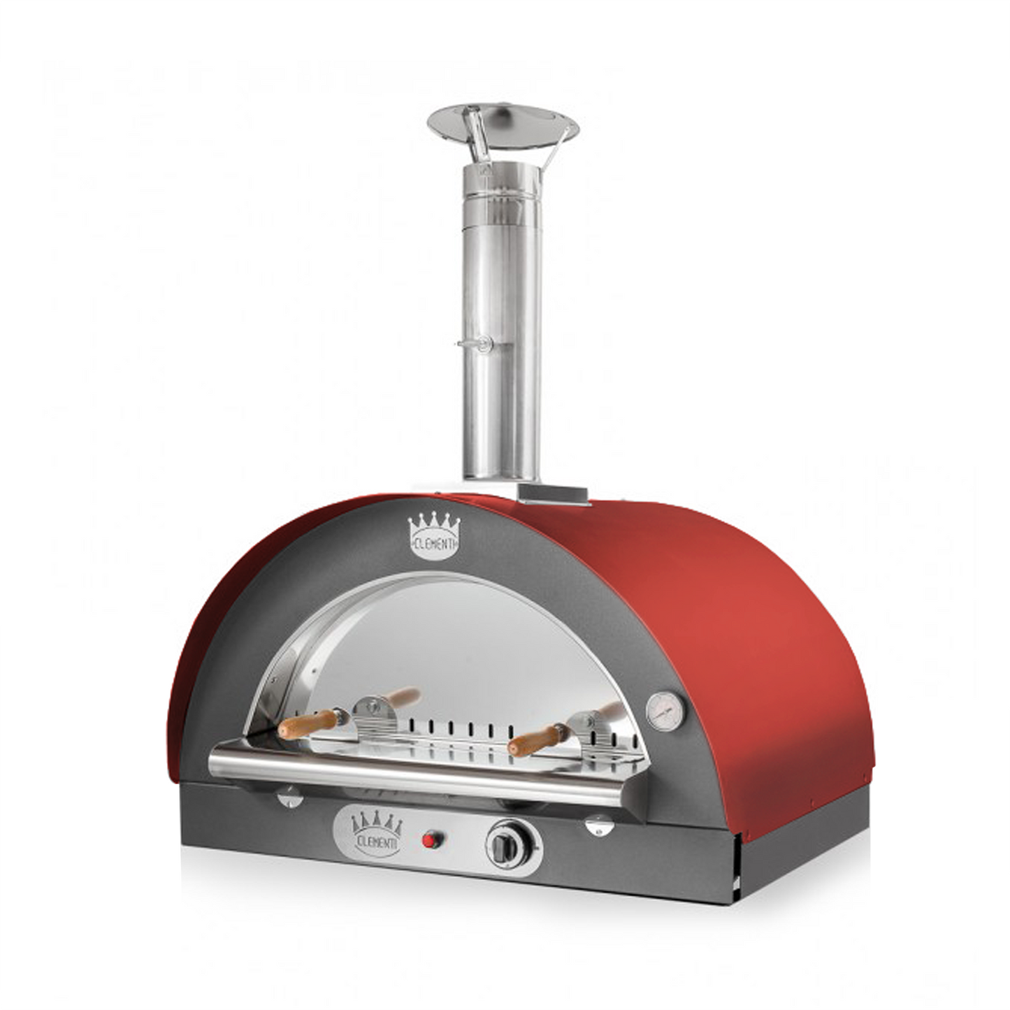 Clementi Original Pizza Oven | Dual Fuel | Starter Bundle Red
