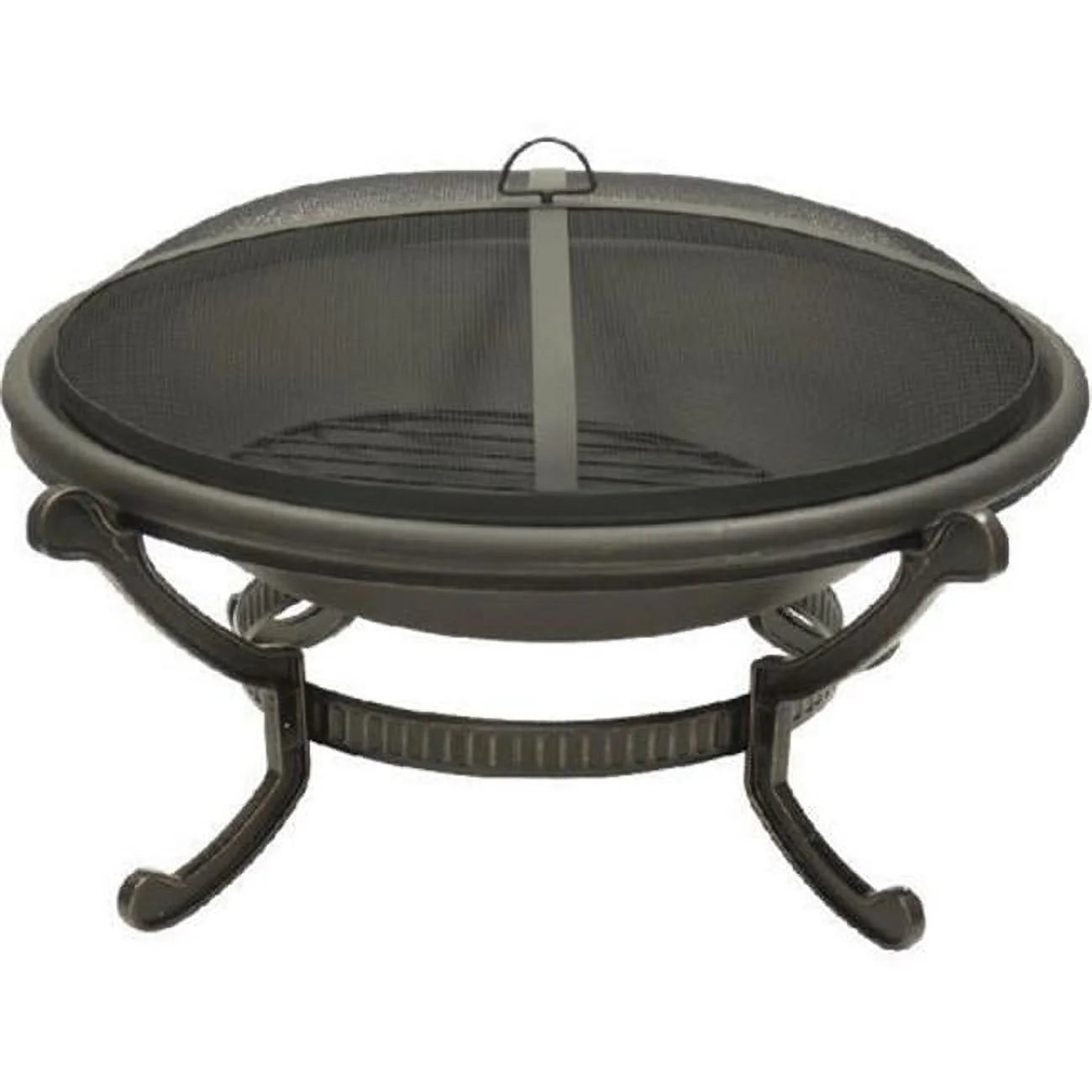 Dagan FP-1017 Large Wood Burning Fire Pit with 35 in. Dia. Fire Bowl & 7.5 in. Clearance, Bronze