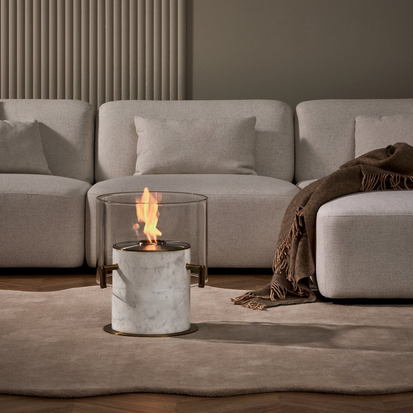 EcoSmart Fire Pillar 3L Designer Fireplace lifestyle