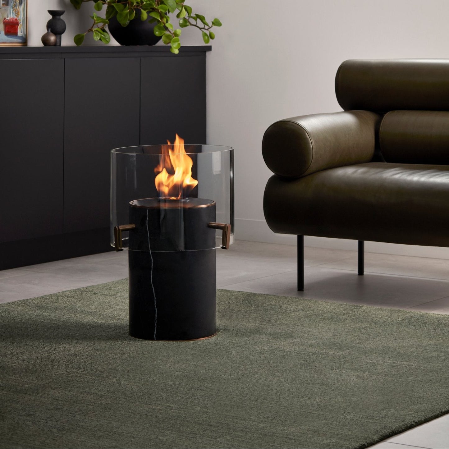 EcoSmart Fire Pillar 3T Designer Fireplace lifestyle