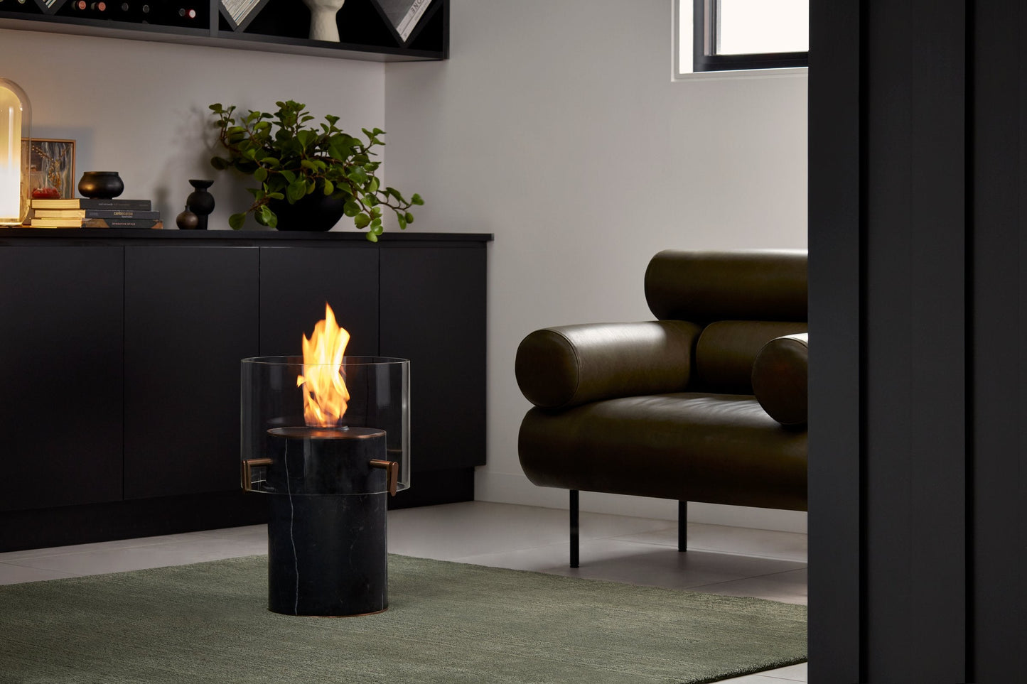 EcoSmart Fire Pillar 3T Designer Fireplace lifestyle