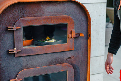 Adezz Gap Outdoor Fireplace with Pizza Oven | Corten Steel