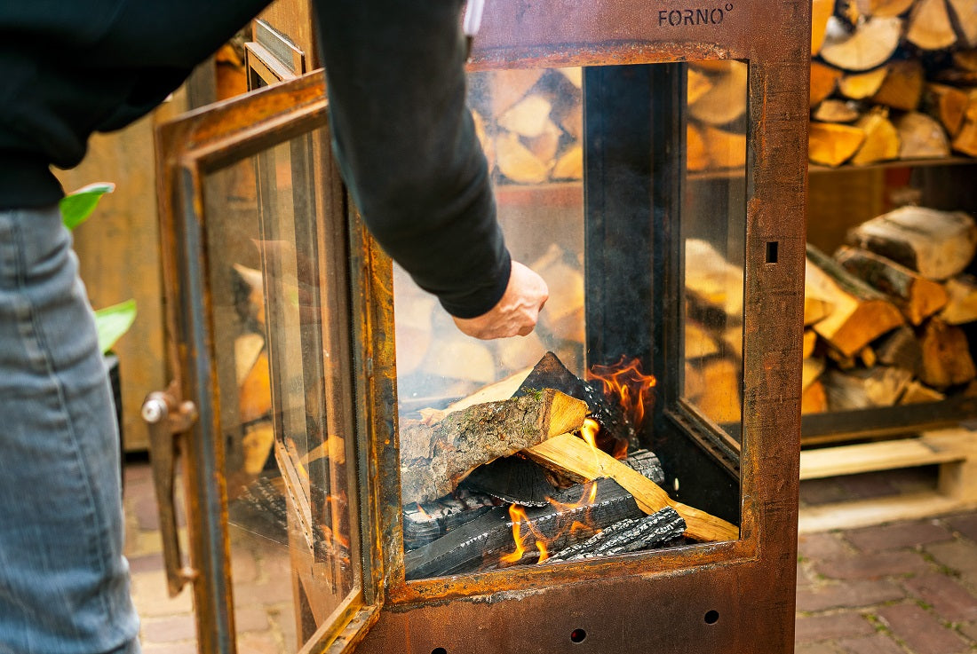 Adezz Digna Outdoor 360 Panoramic Fireplace | Coated or Corten Steel