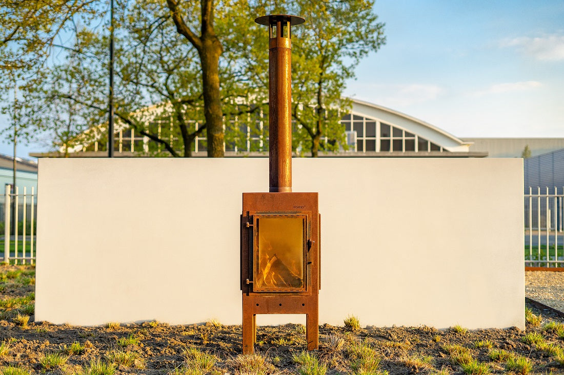 Adezz Digna Outdoor 360 Panoramic Fireplace | Coated or Corten Steel