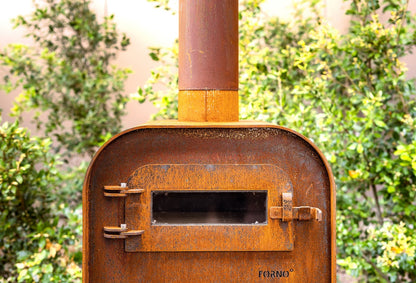Adezz Gap Outdoor Fireplace with Pizza Oven | Corten Steel