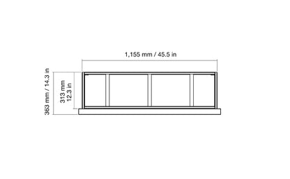 EcoSmart Fire Frame 1000SS Fireplace Insert dimensions drawing