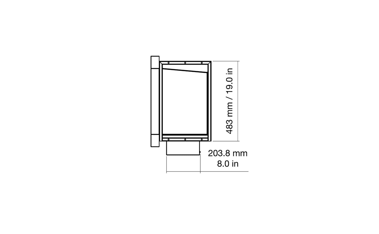 EcoSmart Fire Frame 1500SS Fireplace Insert dimensions drawing