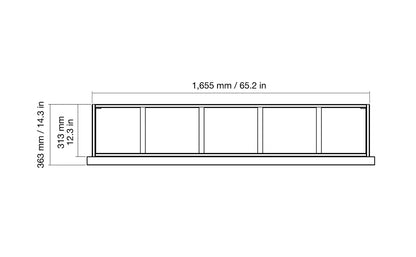 EcoSmart Fire Frame 1500SS Fireplace Insert dimensions drawing