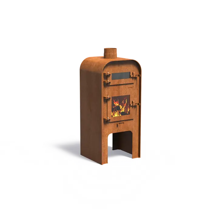 Adezz Gap Outdoor Fireplace with Pizza Oven | Corten Steel