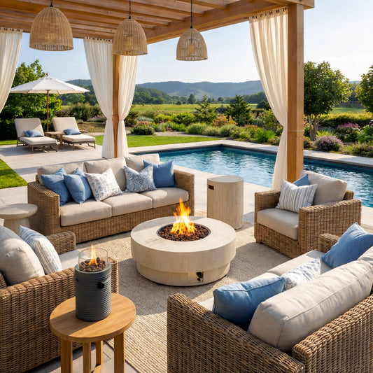 Happy Cocooning Estate Round 105 Fire Pit Table