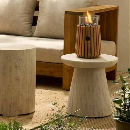 Happy Cocooning Lumi Lagune Tabletop Gas Burner | Teak