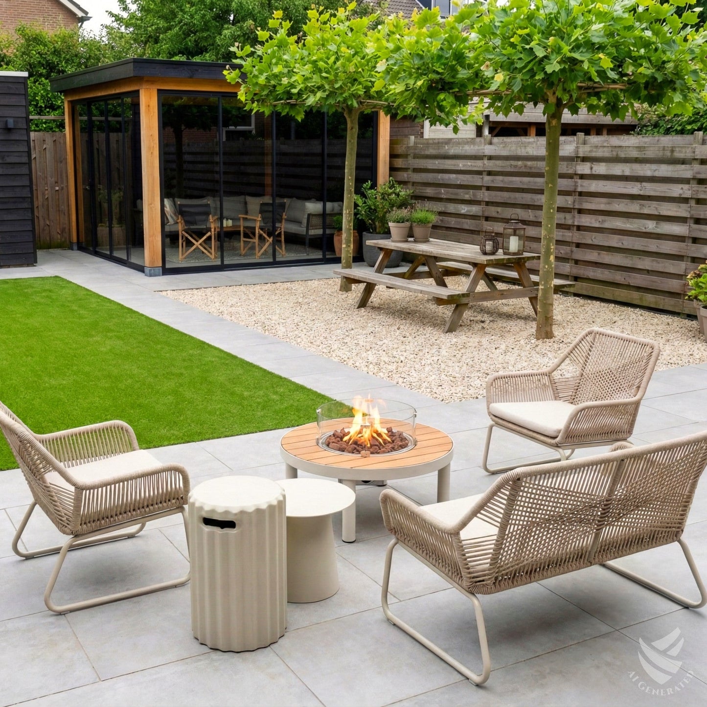 Happy Cocooning Riviera 80 Fire Pit Table