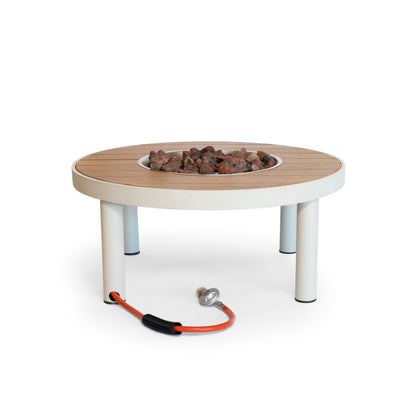 Happy Cocooning Riviera 80 Fire Pit Table Oyster Beige
