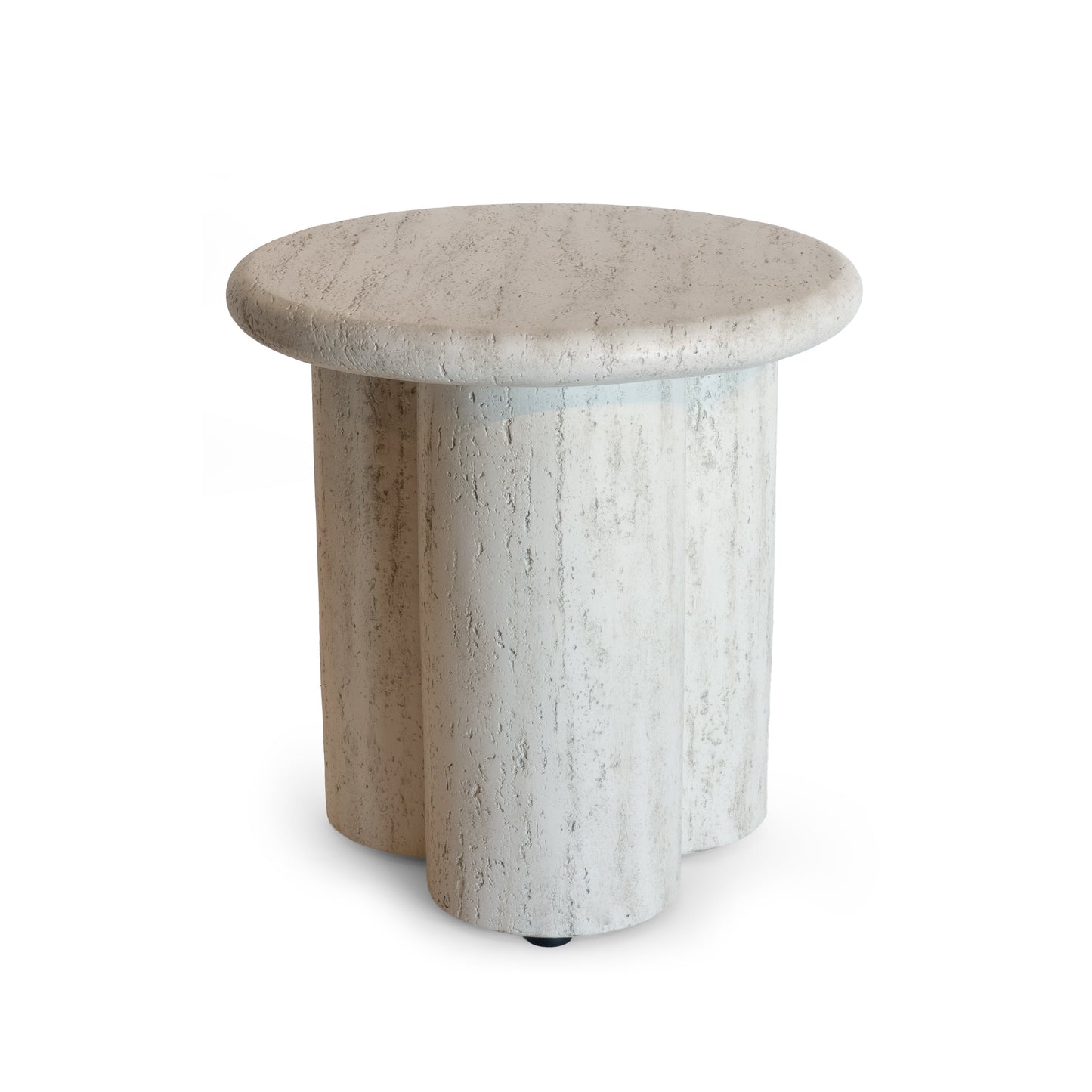 Happy Cocooning Side Table Rib Travertine Default Title