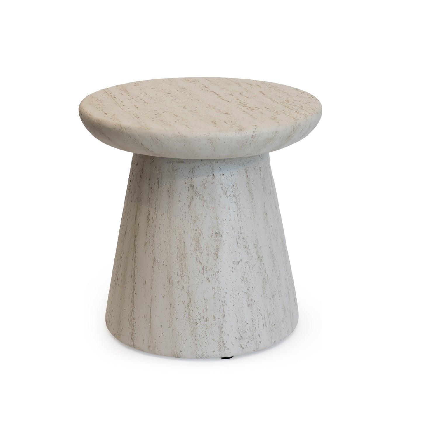 Happy Cocooning Side Table Round Travertine Default Title