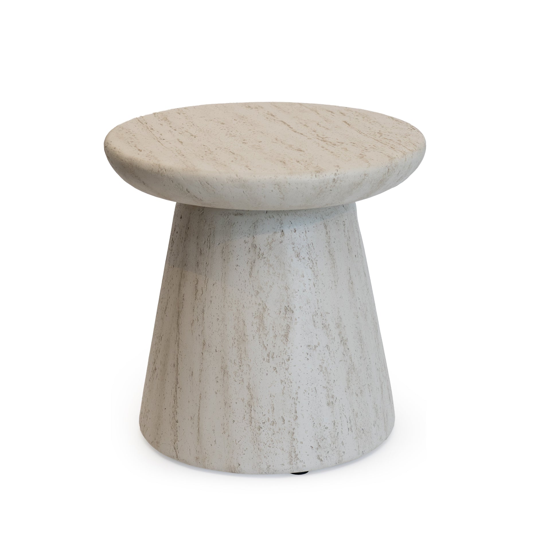 Happy Cocooning Side Table Round Travertine Default Title
