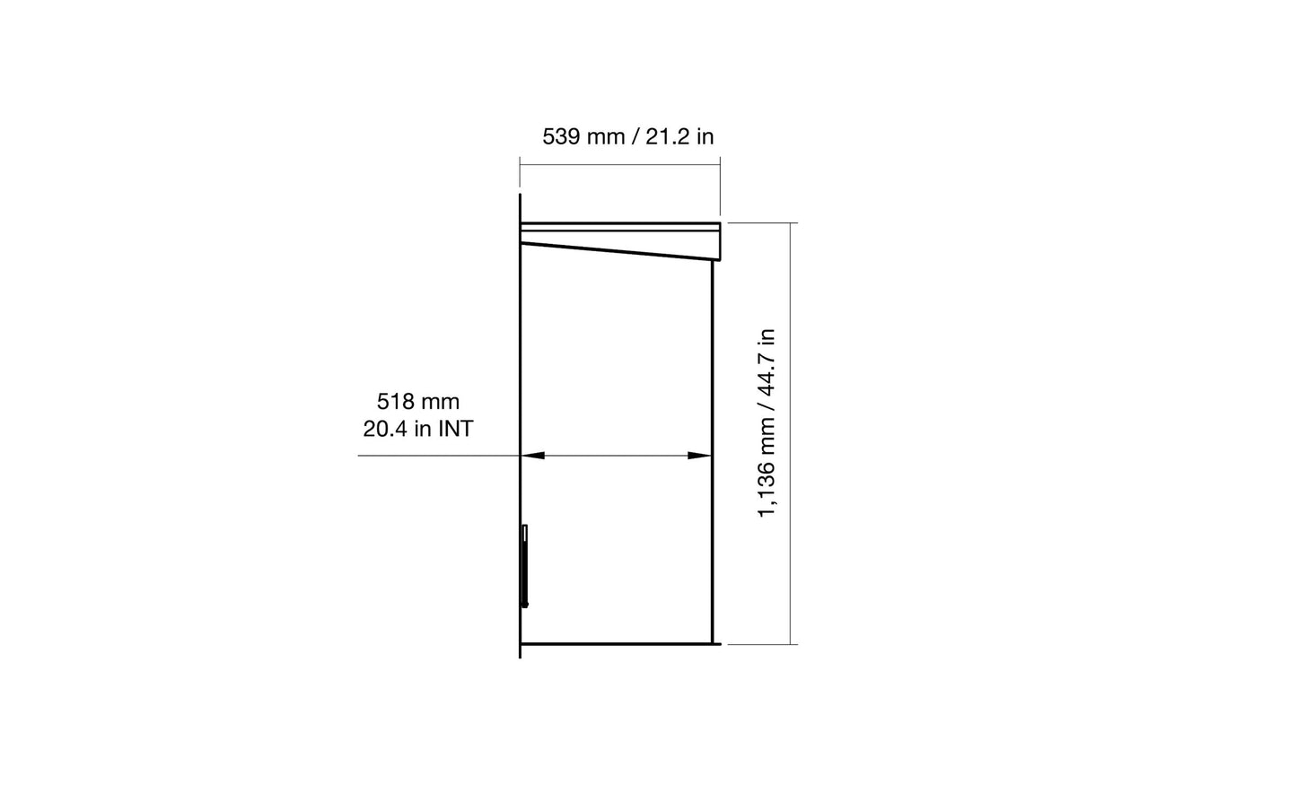 EcoSmart Fire Heritage 56SS Fireplace Insert dimensions drawing