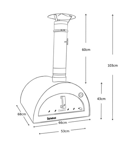 Igneus Classico Wood Fired Pizza Oven | Pro Accessory Bundle