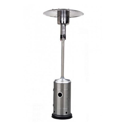 Capri Gas Patio Heater | 12.5kW Heat Output | Silver, Black or Green | Free Weather Cover Stainless Steel