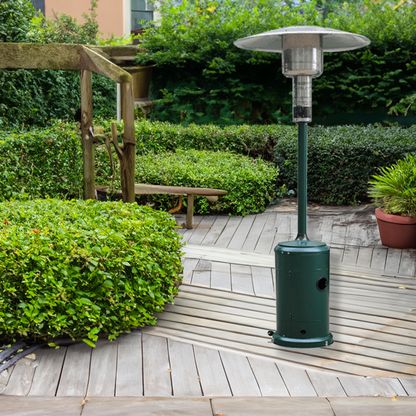Capri Gas Patio Heater | 12.5kW Heat Output | Silver, Black or Green | Free Weather Cover
