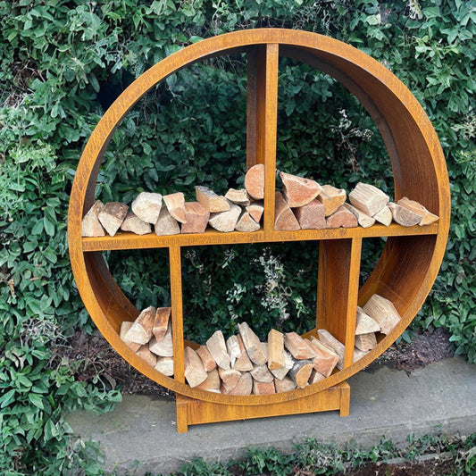 Corten Steel Wood Storage | Round