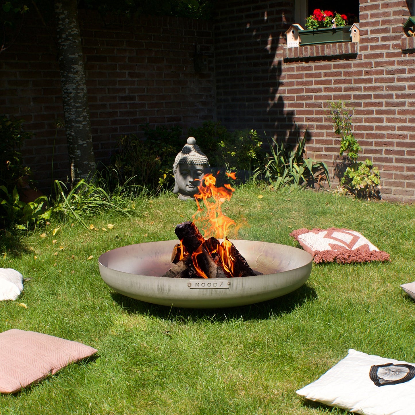 Moodz Classic Firepit Bowl | Stainless Steel | Multiple Sizes lifestyle photo