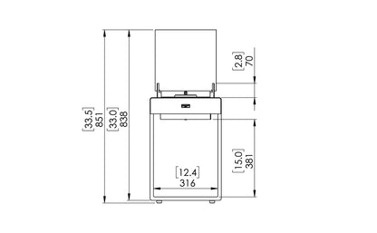 EcoSmart Fire Pop 3T Designer Fireplace