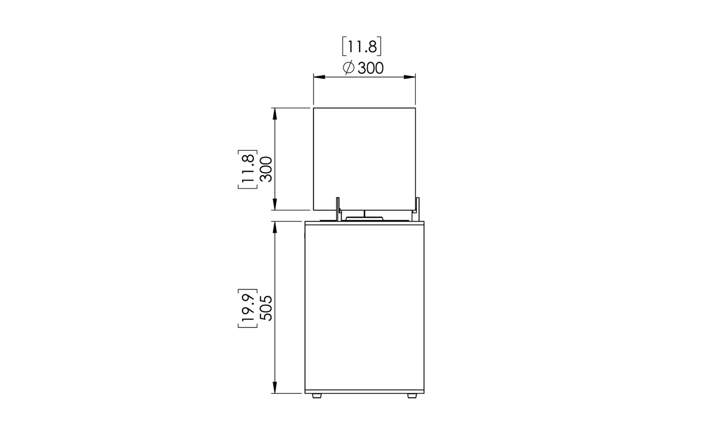 EcoSmart Fire Pop 3T Designer Fireplace