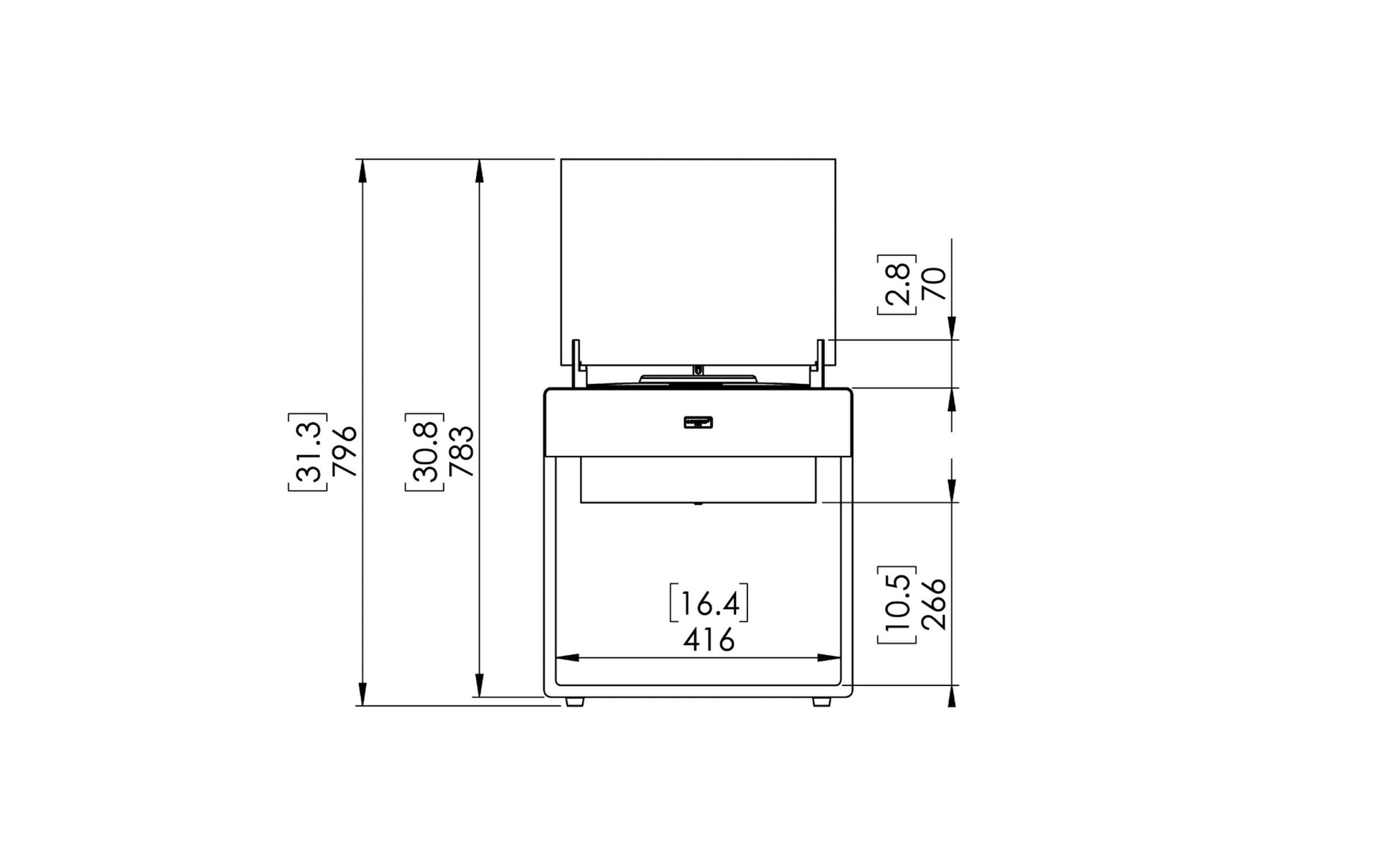 EcoSmart Fire Pop 8L Designer Fireplace