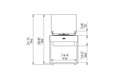 EcoSmart Fire Pop 8L Designer Fireplace