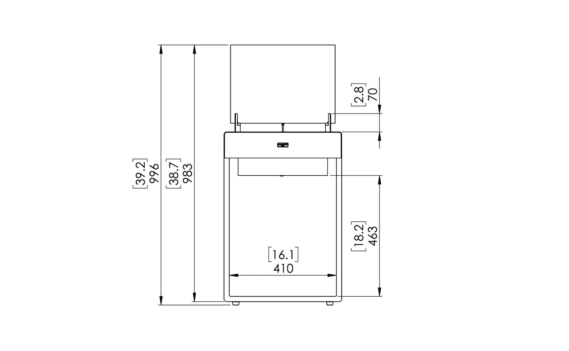 EcoSmart Fire Pop 8T Designer Fireplace