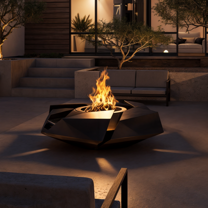 Glamm Fire Stravaganza | Steel Firepit | Firewood or Bioethanol