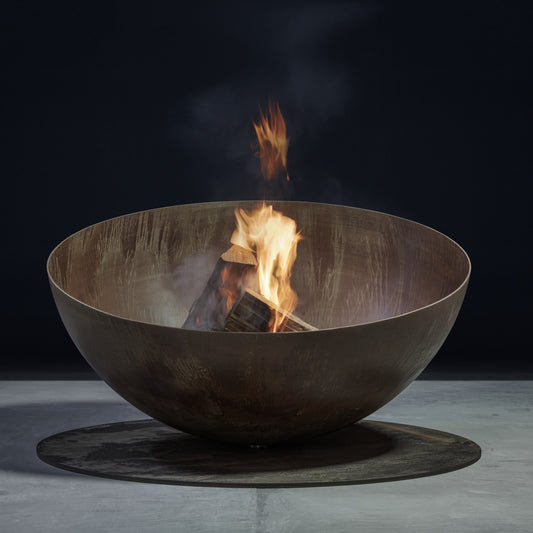 Glamm Fire Solace | Rusted Steel Wood Burning Luxury Firepit