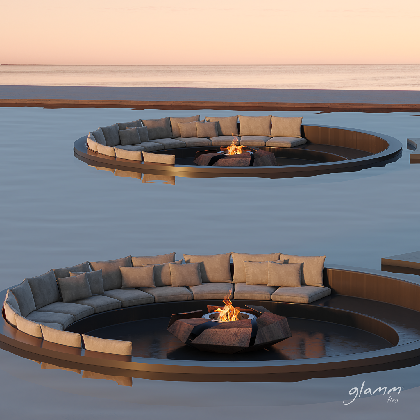 Glamm Fire Stravaganza | Steel Firepit | Firewood or Bioethanol