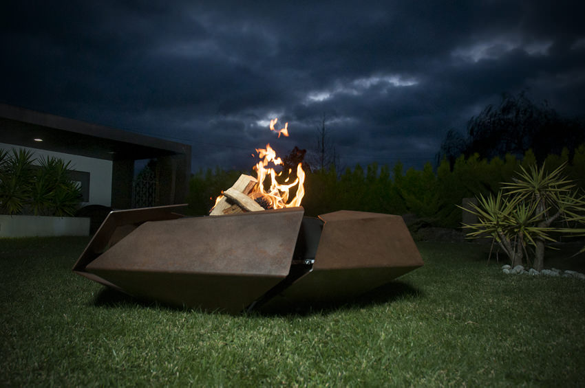Glamm Fire Stravaganza | Steel Firepit | Firewood or Bioethanol