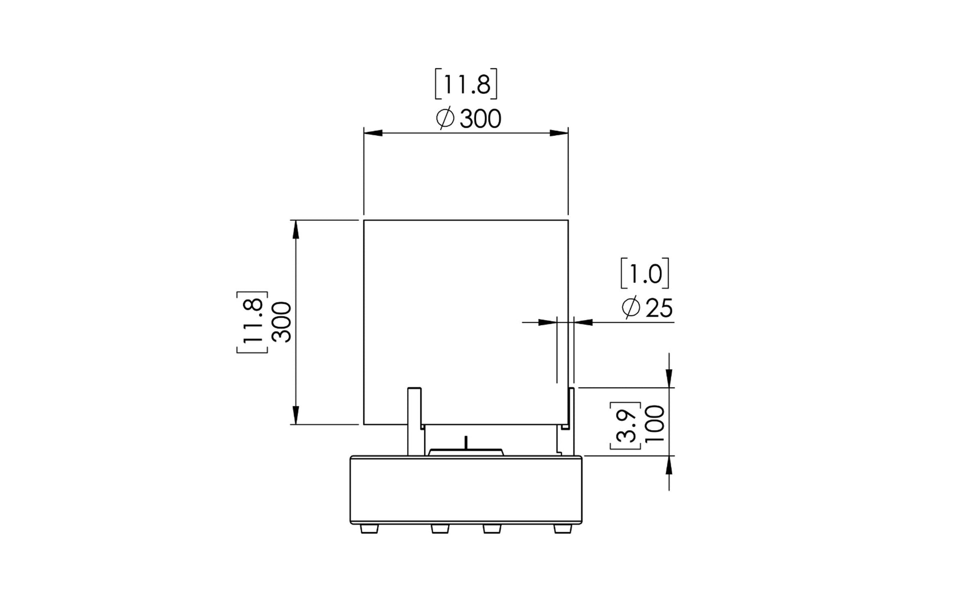 EcoSmart Fire T-Lite 3 Designer Fireplace