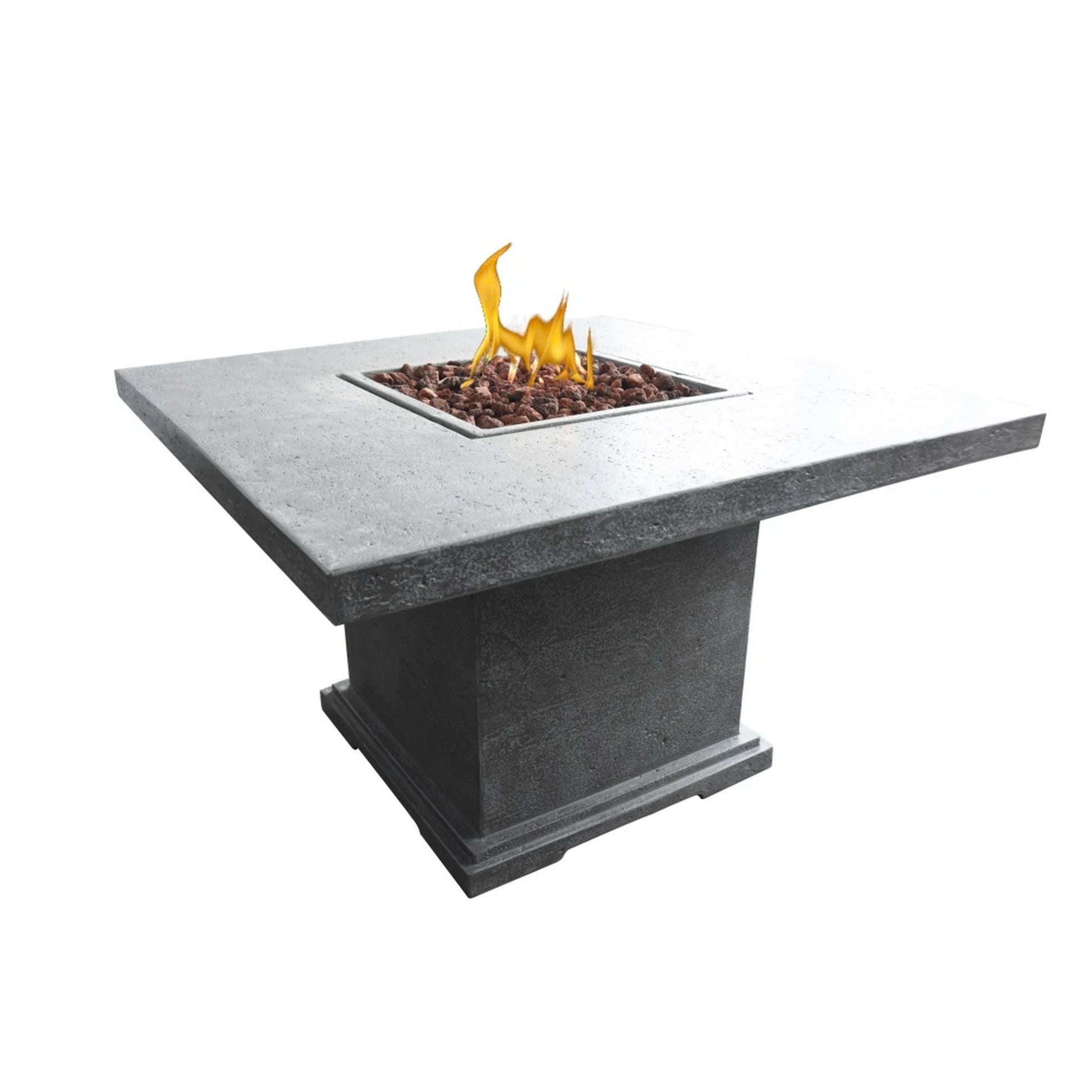 Elementi Birmingham Gas Fire Pit Dining Table | Light Grey