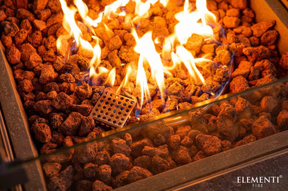 Elementi Birmingham Gas Fire Pit Dining Table | Light Grey