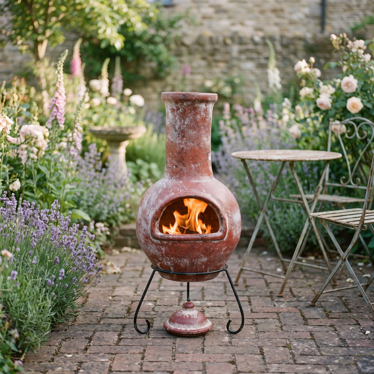 Gardeco Colima Mexican Clay Chimenea