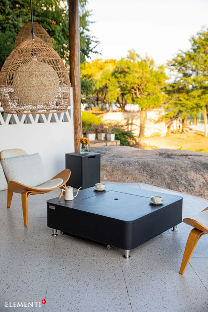 Elementi Copenhagen Porcelain Top Gas Fire Pit Table | Bulgaria Black