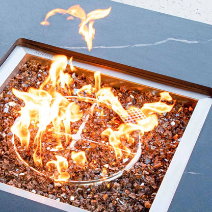 Elementi Copenhagen Porcelain Top Gas Fire Pit Table | Bulgaria Black