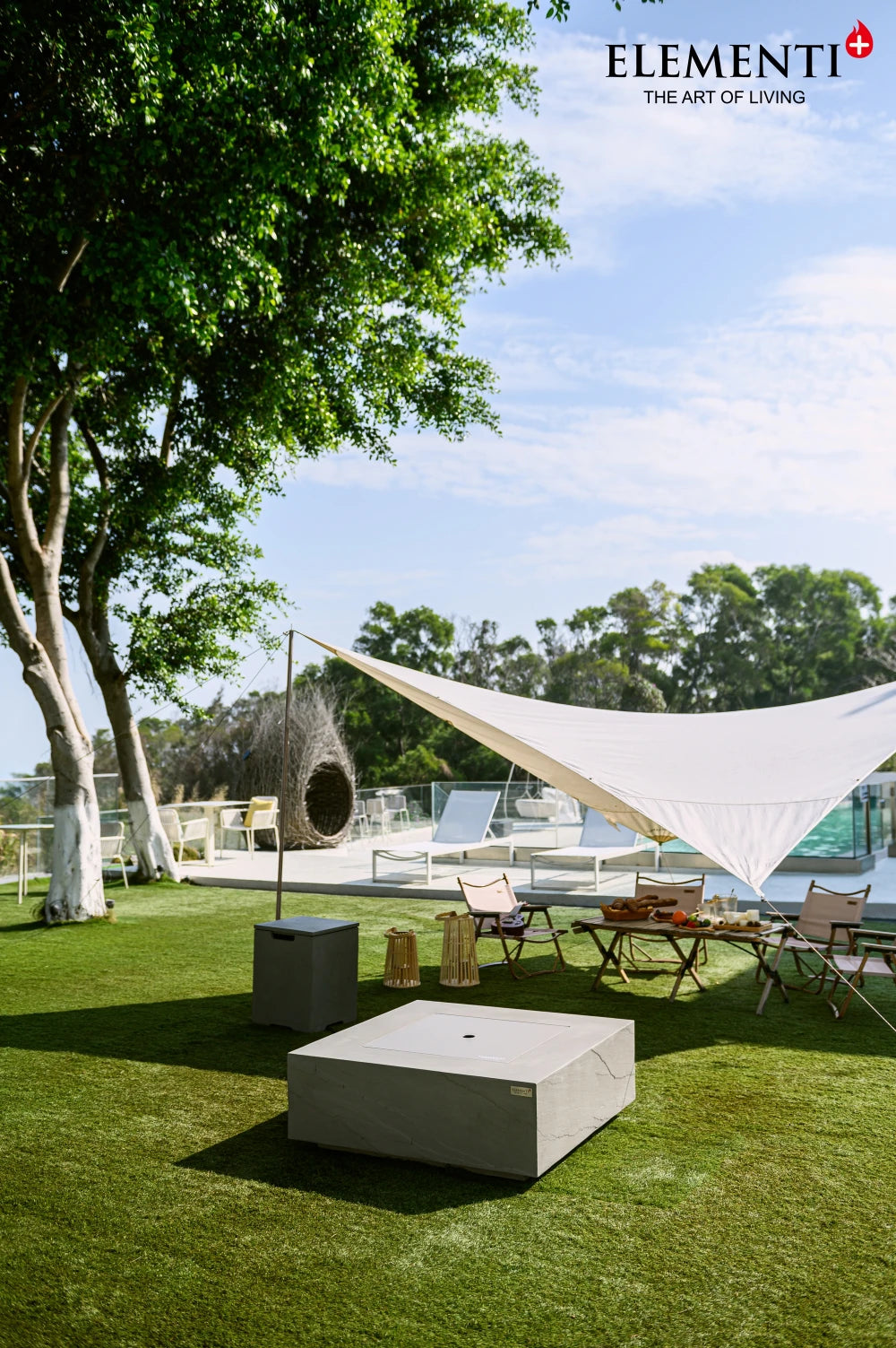 Elementi Capertee Gas Fire Pit Table | Space Grey