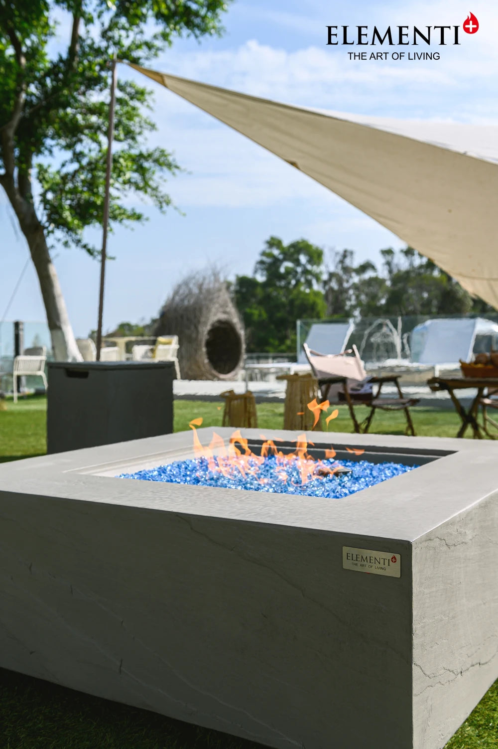 Elementi Capertee Gas Fire Pit Table | Space Grey
