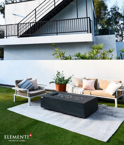 Elementi Cape Town Gas Fire Pit Table | Slate Black