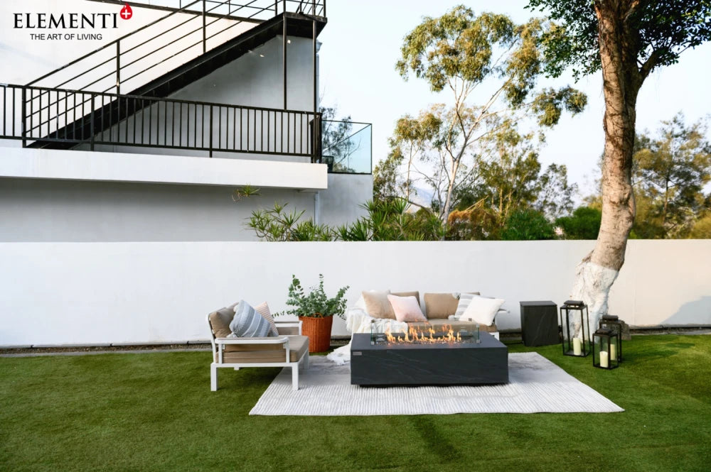 Elementi Cape Town Gas Fire Pit Table | Slate Black
